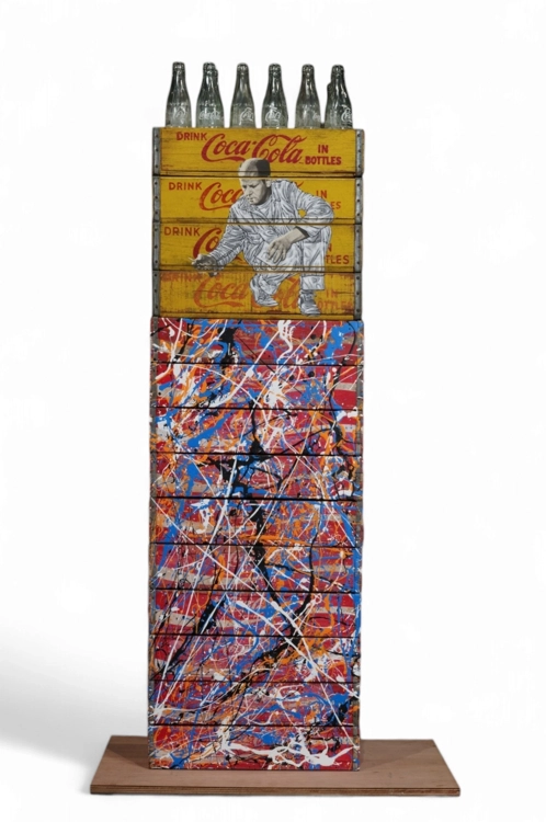 Andy Warhol sprays on Coke crates 2021_PAKPOOM SILAPHAN
