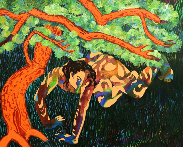 Tiger under the pine tree_Nam Kim