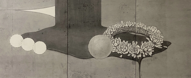 Still life with Sphere and a floral crown_Hansol Noh