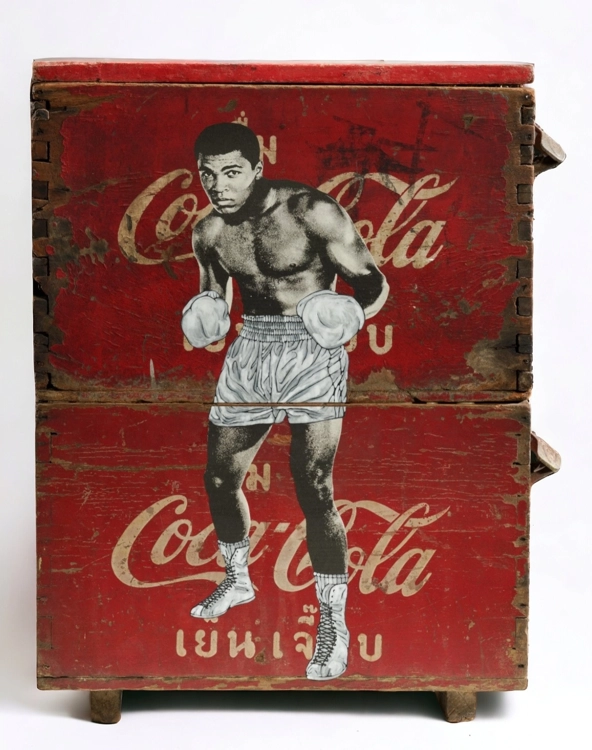 Ali guards on Double Coca-Cola Wooden Coolers, 2024_PAKPOOM SILAPHAN